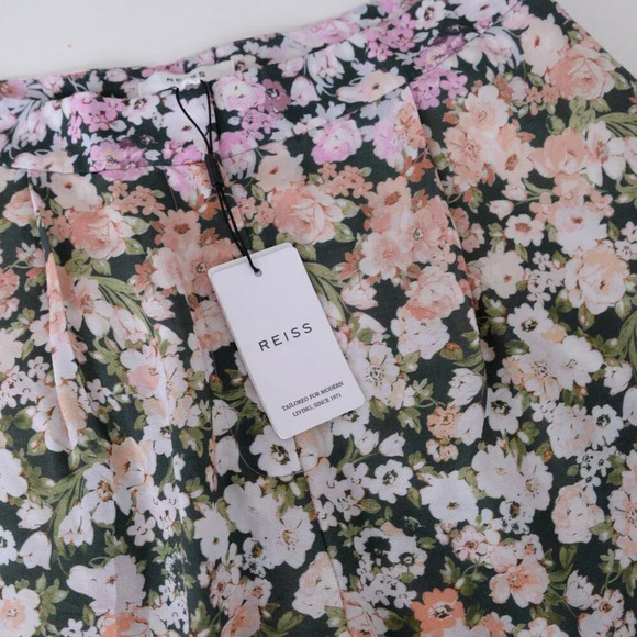 Reiss Floral Print Wide Leg Trousers Pants Size 8 NWT - Picture 13 of 15